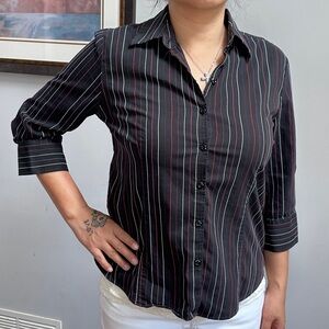 George black red striped top size M (8/10)